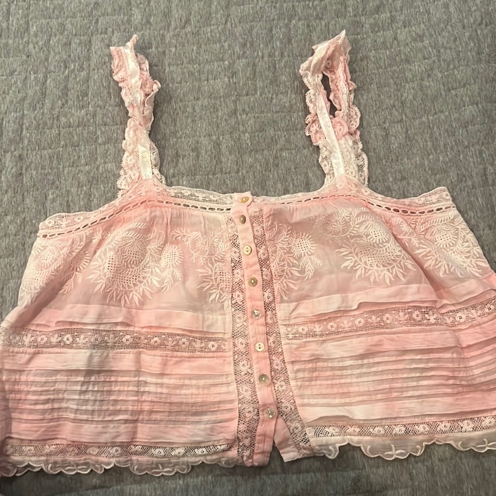 New with tags! Love shack fancy pink tank top